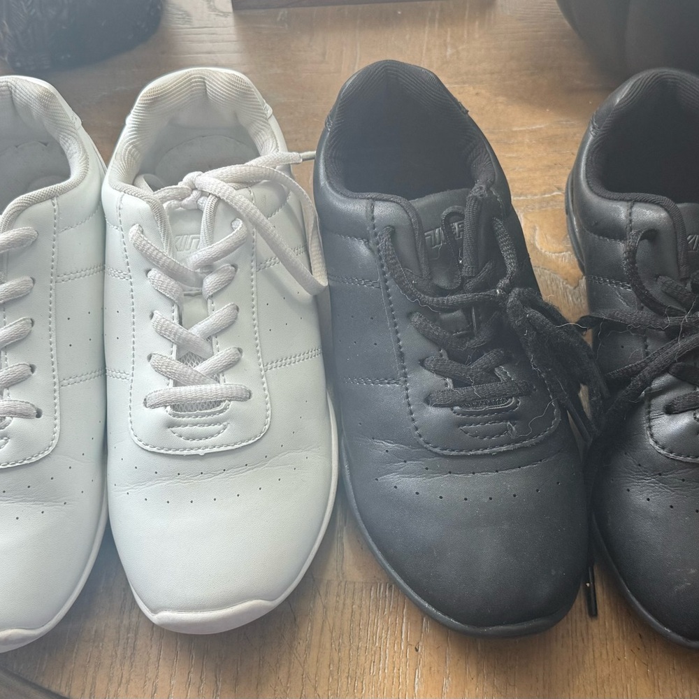White and Black Cheer shoes
